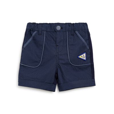 Boys Medium Blue Short Woven Trousers